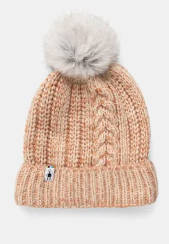 Smartwool caciula Ski Town culoarea bej, de lana, din tricot gros, SW018119 imagine