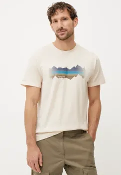 Smartwool tricou sport culoarea bej, cu imprimeu, SW002763 imagine