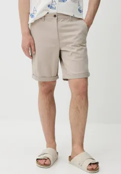 Solid pantaloni scurti culoarea bej, 21200395 imagine