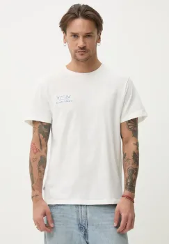 Solid tricou din bumbac OSBOURNE barbati, culoarea alb, cu imprimeu, 21108511.114201 imagine