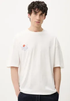 Solid tricou din bumbac OSRICK barbati, culoarea alb, cu imprimeu, 21108553.114201 imagine