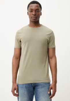 Solid tricou din bumbac ROCK barbati, culoarea verde, neted, 21103651.170613 imagine