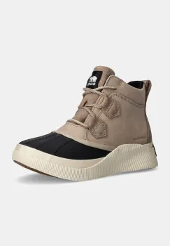 Sorel botine din nubuc OUT N ABOUT IV CLASSIC W culoarea bej, cu toc plat, 2088161264 imagine