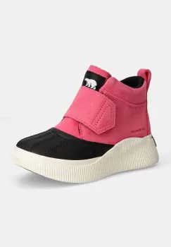 Sorel cizme de iarna pentru copii din piele intoarsa TODDLER OUT N ABOUT culoarea roz, 2088661 imagine