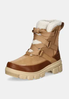 Sorel cizme de piele TORINO V RESORT WP OUTDR femei, culoarea maro, cu platforma, izolare usoara, 2106711253 imagine