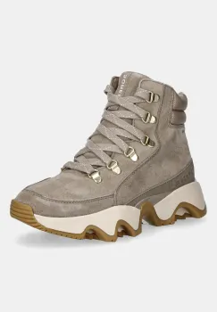 Sorel cizme de zapada din piele intoarsa KINETIC IMPACT CONQUEST PLUS WP culoarea bej, 2088281264 imagine