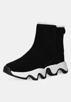 Sorel cizme de zapada din piele intoarsa KINETIC IMPACT SHORT BOOT culoarea negru, 2111921010 imagine