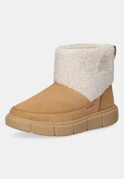 Sorel cizme de zapada din piele intoarsa SOREL EXPLORER III SLIP-ON COZY WP culoarea maro, 2079341252 imagine