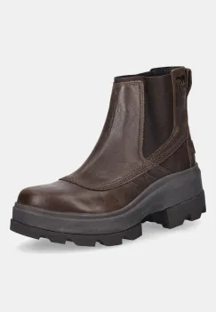 Sorel ghete chelsea de piele JOAN FRWD CHELSEA culoarea maro, cu platforma, 2138421256 imagine