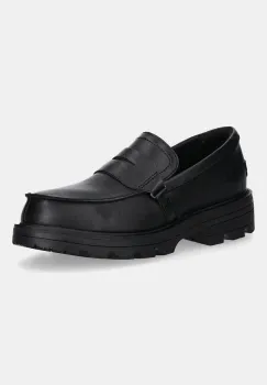 Sorel mocasini de piele REVEL AVE LOAFER culoarea negru, cu platforma, 2144851010 imagine