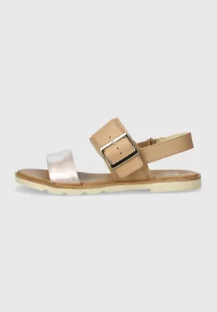 Sorel sandale de piele ELLA III SLINGBACK femei, culoarea bej, 2069721246 imagine