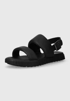Sorel sandale de piele ONA STREETWORKS GO-TO FL femei, culoarea negru, 2070231010 imagine