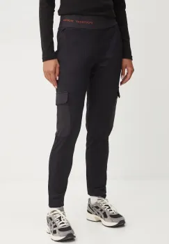 Sportalm pantaloni femei, culoarea negru, mulata, high waist, 1816514679 imagine