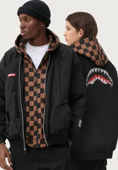 Sprayground geaca bomber culoarea negru, de tranzitie, oversized, SP610 imagine