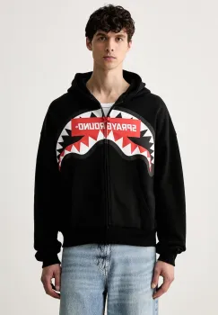 Sprayground hanorac cu fermoar si gluga pentru barbati din bumbac imagine