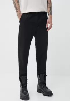 Sprayground pantaloni de bumbac culoarea negru, cu fason chinos imagine