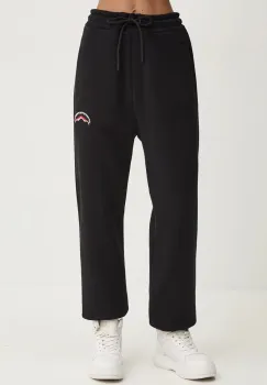 Sprayground pantaloni de trening din bumbac culoarea negru, cu imprimeu, SP515 imagine