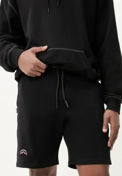 Sprayground pantaloni scurti din bumbac barbati, culoarea negru, SP141BLK imagine