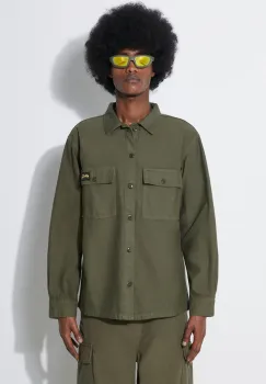 Stan Ray camasa din bumbac Cpo Shirt barbati, culoarea verde, cu guler clasic, regular, CE2403321 imagine