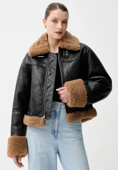 Stand Studio geaca Kia culoarea negru, de tranzitie, oversize, 66575-9412 imagine