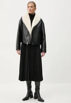 Stand Studio geaca Leonora Jacket femei, culoarea negru, de tranzitie, oversize, 66325-9132 imagine