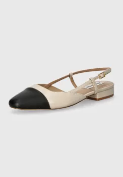 Steve Madden balerini de piele Belinda culoarea bej, cu toc deschis, SM11002823 imagine