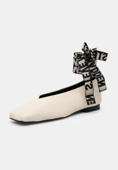 Steve Madden balerini de piele Fosse culoarea bej, SM11003263 imagine