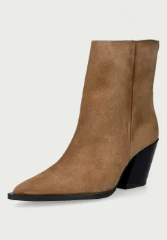 Steve Madden botine cu toc pentru femei din piele intoarsa Melle imagine