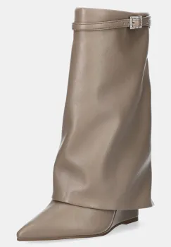 Steve Madden botine Shocker culoarea bej, toc pana, 11002871 imagine