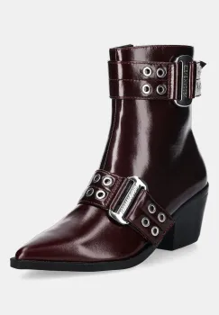 Steve Madden botine Splurge culoarea bordo, cu toc drept, 11004772 imagine