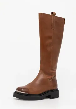Steve Madden cizme Constance femei, culoarea maro, cu toc plat, SM11003238 imagine