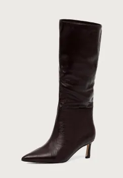 Steve Madden  cizme cu toc cui pentru femei din piele Lavan imagine