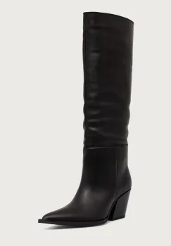 Steve Madden cizme cu toc pentru femei din piele Menthe imagine
