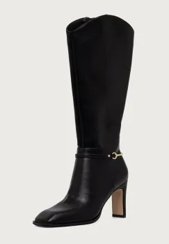 Steve Madden  cizme cu toc pentru femei din piele Shield imagine