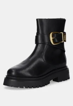 Steve Madden cizme de piele Lexs culoarea negru, cu platforma, 11003593 imagine