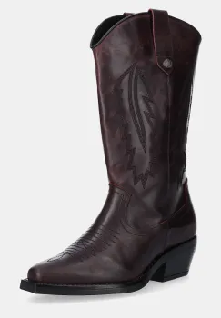 Steve Madden cizme de piele Wallace culoarea bordo, cu toc drept, 11003850 imagine