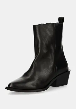 Steve Madden cizme de piele Xylena femei, culoarea negru, cu toc drept, SM11003317 imagine