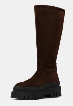 Steve Madden cizme din piele intoarsa Chipp culoarea maro, cu platforma, 11004664 imagine