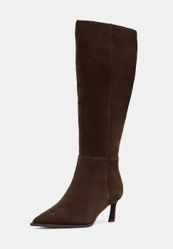 Steve Madden cizme din piele intoarsa Lucid culoarea maro, cu toc cui, 11004848 imagine