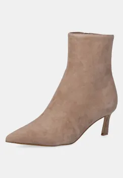 Steve Madden cizme din piele intoarsa Lulah culoarea bej, cu toc cui, 11003282 imagine
