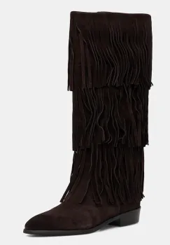 Steve Madden cizme din piele intoarsa Spur culoarea maro, cu toc plat, 11003916 imagine
