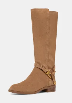 Steve Madden cizme din piele intoarsa Xtreme culoarea maro, cu toc plat, 11005013 imagine