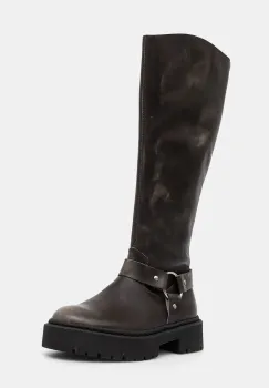 Steve Madden cizme Glimmer femei, culoarea maro, cu toc plat, SM11003331 imagine