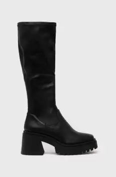 Steve Madden cizme Jetstream femei, culoarea negru, cu toc drept imagine