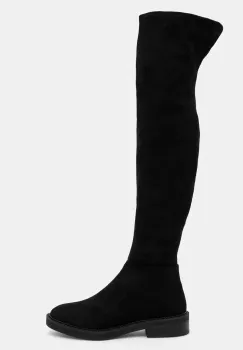 Steve Madden cizme Leza Boots femei, culoarea negru, cu toc plat, SM11003368 imagine