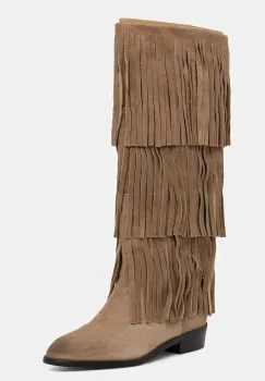 Steve Madden cizme Spur culoarea bej, cu toc plat, 11003916 imagine