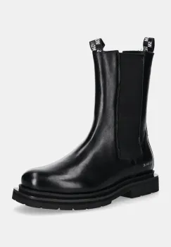 Steve Madden ghete chelsea de piele Highflyer barbati, culoarea negru, SM12000791 imagine