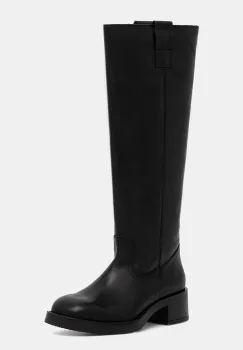 Steve Madden ghete de piele Banner culoarea negru, cu toc drept, 11003092 imagine