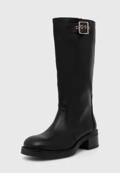 Steve Madden ghete de piele Bonna femei, culoarea negru, cu toc drept, SM11003091 imagine