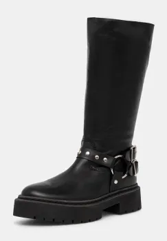 Steve Madden ghete de piele Gayet femei, culoarea negru, cu platforma, SM11003411 imagine